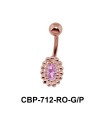 Oval Stone Assorted Belly Piercing CBP-712