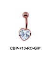 Heart Stone Assorted Belly Piercing CBP-713