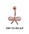 Bow with Stones Assorted Belly Piercing CBP-721