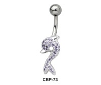 Dolphin CZ Belly Piercing CBP-73