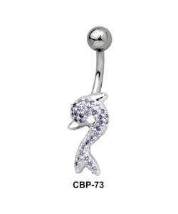 Dolphin CZ Belly Piercing CBP-73