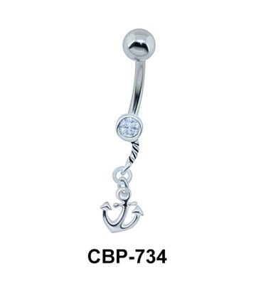 Belly Piercing with Anchor Pendant CBP-734 