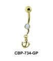 Belly Piercing with Anchor Pendant CBP-734 
