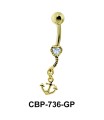 Belly Piercing with Anchor Pendant CBP-736