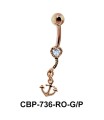 Belly Piercing with Anchor Pendant CBP-736