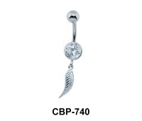 Feather Dangling Belly Piercing CBP-740