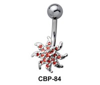 Stone Set Floral Belly Piercing CBP-84