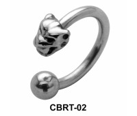 Tiger Face Belly Piercing Circular Barbell CBRT-02