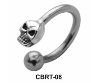 Skull Belly Piercing Circular Barbell CBRT-08