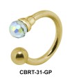Rainbow Colored Belly Piercing Circular Barbell CBRT-31