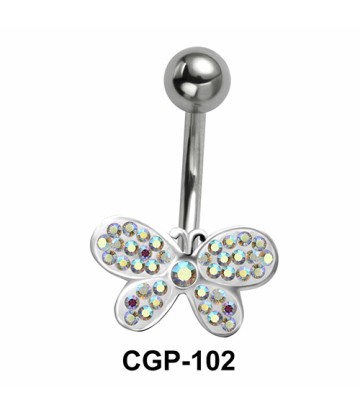 Stone Set Butterfly Rainbow Line CGP-102