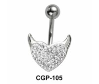 Devilish Heart with Stone Rainbow Line CGP-105