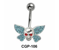 Stone Set Skull n Wings Rainbow Line CGP-106