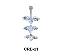 Winged Series of Hearts Shaped Belly Piercing CRB-21