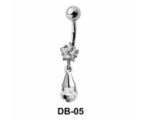 Star n Round Stone belly Piercing DB-05