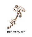 Stone Set Tail Belly Piercing DBP-10