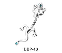Stone Set Lizard Belly Rings DBP-13