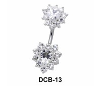 Stone Set Heart Belly Piercing DCB-13