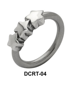 Three Stars Belly Piercing Closure Ring DCRT-04