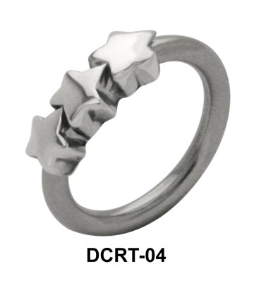 Three Stars Belly Piercing Closure Ring DCRT-04