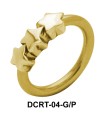 Three Stars Belly Piercing Closure Ring DCRT-04