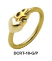 Heart on Fire Belly Piercing Closure Ring DCRT-10