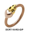 Heart on Fire Belly Piercing Closure Ring DCRT-10