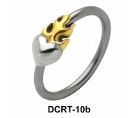 Fiery Heart Belly Piercing Closure Rings DCRT-10b