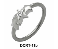 Stoned Triple X Belly Piercing Closure Ring DCRT-11b