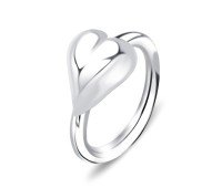 Solid Heart Belly Piercing Closure Ring DCRT-13b