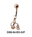 Double Skulls Belly Piercing DSB-04