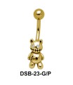 Teddy Bear Shaped Belly Piercing DSB-23