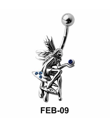 Stone Studded Fairy Belly Piercing FEB-09