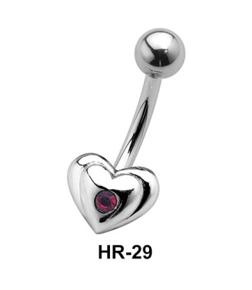 Heart Shaped Belly Piercing HR-29