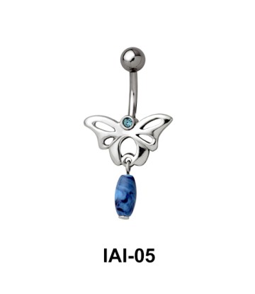 Butterfly Shaped Belly Piercing IAI-05