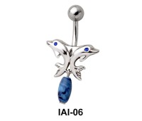 Couple Dolphins Belly Piercing IAI-06