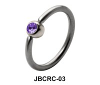Purple Stone Belly Closure Rings JBCRC-03