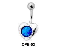 Heart Shaped Belly Piercing OPB-03