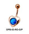 Heart Shaped Belly Piercing OPB-03