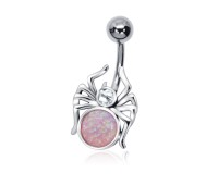 Stone Set Spider Belly Piercing OPB-23