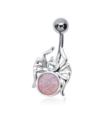 Stone Set Spider Belly Piercing OPB-23