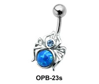 Stone Set Spider Belly Piercing OPB-23s
