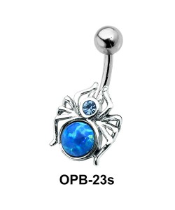 Stone Set Spider Belly Piercing OPB-23s