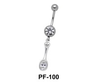 Stones Set Belly Rings PF-100