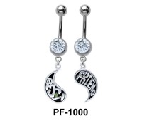 Yin Yang Shaped Best Friend Belly Piercing PF-1000
