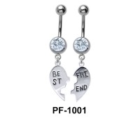 Broken Heart Best Friend Belly Piercing PF-1001