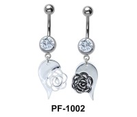 Rose Heart Innovative Belly Piercing PF-1002