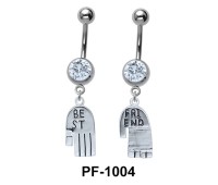 Pair of Hands Belly Button Ring PF-1004