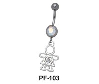 Stone Set Doll Belly Rings PF-103