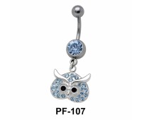 Stone Studded Owl Belly Piercing PF-107